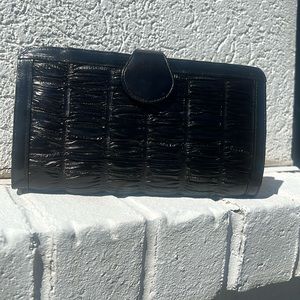 Genuine eel skin leather. Clutch wallet